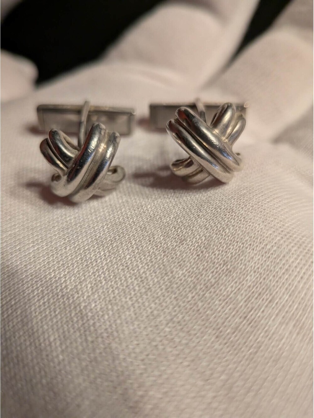 Vintage Tiffany & Co.  Cufflinks  X Signature  Sterling Silver 925 1992